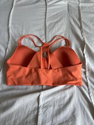 Orange All In Motion Strappy Sports Bra thumbnail 2