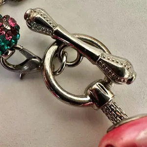 NRQ Avon pink heart tinkerbell rose charm bracelet thumbnail 14