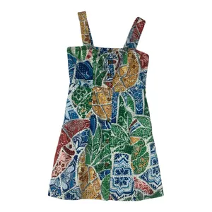 Farm Rio size medium tropical tile mini dress Colorful Patterned thumbnail 2