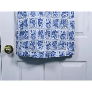 Abercrombie & Fitch Linen Mini Dress Postcard Stamp Size XS Blue Floral Coastal thumbnail 7