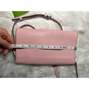 Kate Spade Pink Clutch Crossbody New Canvas Gold Plated thumbnail 8