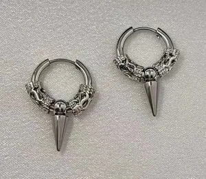 Spike Dangle Drop Earrings for Men Women Streetwear Hip Hop Punk Unisex Style thumbnail 1