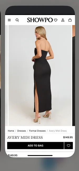 Showpo New Avery Midi Black Dress 14 XL thumbnail 5