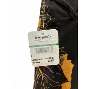 NWT Free People | L | Something Bodysuit Dark Floral Tank Sleeveless Top thumbnail 5