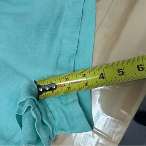 Y2K Bebe Low Rise Mint‎ Green Shorts wth Corset Lace-Up Waist Linen Medium thumbnail 10