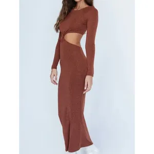 Princess Polly Brown Luca Long Sleeve Maxi Dress Sz.US6 NWT thumbnail 3
