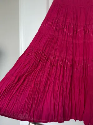 New Directions 100% Cotton maxi Skirt Tiered Boho thumbnail 2
