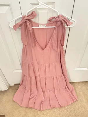 Blu Pepper Babydoll Dress Pink Large thumbnail 1