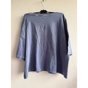Aerie Womens XL Blue Chilled Out Graphic Cropped Boxy T-Shirt‎ Relaxed Fit NEW thumbnail 2