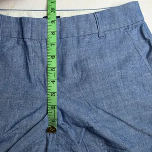 J. Crew Womens 5 Inch Classic Chambray Shorts‎ Blue Cotton AY431 Size 6 thumbnail 9