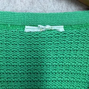 Womens Y2K Medium Green Retro Grandmacore Short Sleeve Preppy‎ Cardigan Sweater thumbnail 3