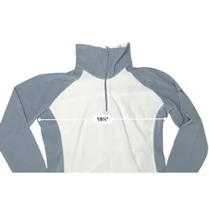 Columbia Artic‎ Air Fleece Grey White Quarter Zip Top Pullover SMALL Cozy Casual thumbnail 5