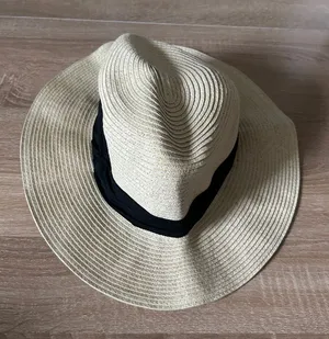 Cost Plus World Market Wide-Brim Straw Sun Hat with Black Band thumbnail 1