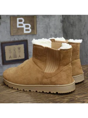 Isotoner / Outdoor Faux Fur Lined Boot Slippers Buckskin Brown XL (9.5-10) thumbnail 2