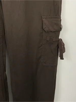 Prana Tie Ankle Brown Cargo Pants Womens Size 6 thumbnail 3