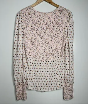 Free People NWOT Ivory Kissin Kate Top Size Large thumbnail 6