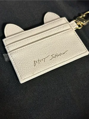 Betsey Johnson Quilted Cream & Black Puppy Dog Crossbody Bag & Cardholder thumbnail 9