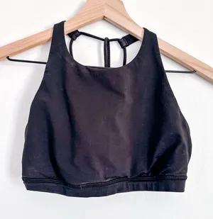 Lululemon Black High Neck Strappy Sports Bra thumbnail 1