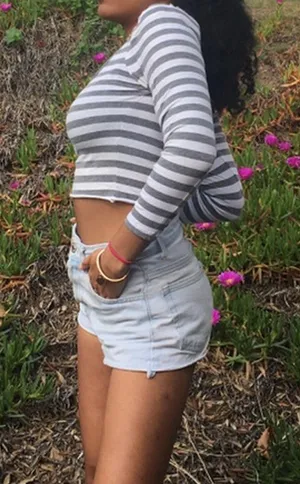 Urban Outfitters Gray And White Striped Crop Top thumbnail 3