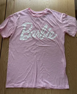 Women’s Barbie Tshirt Cotton Polyester Stretchy Light Pink size Small/Medium thumbnail 1