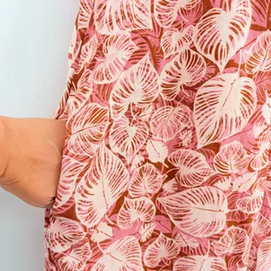 Tahari Tropical Leaf 100% Linen ALine Leaf Dress Sz Small Coastal Resort Boho thumbnail 4
