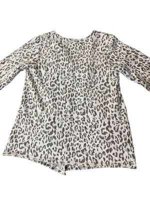 Maurices Womens XXL Fuzzy Open Front Cardigan Leopard Print Cozy Pockets Used thumbnail 4