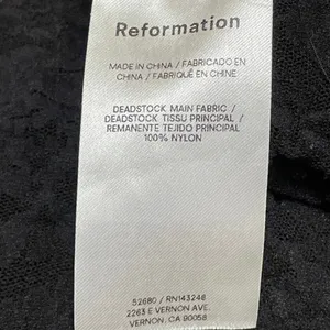 Reformation Women's Black Floral Lace Sheer Boat Neck Sleeveless Tank Crop Top S thumbnail 5