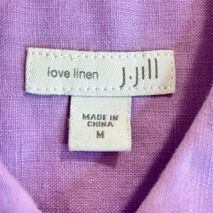 J. Jill Purple women Sleeveless Button-Down Shirt. 100% Silk thumbnail 3