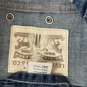 Levis Denim Trucker Jacket Size L Studded Red Diamond Embellished Medium Wash thumbnail 4