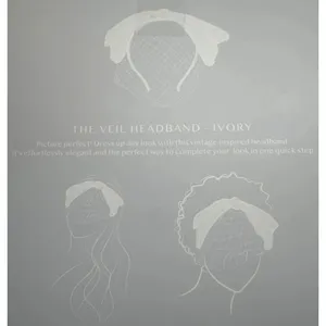 Kristen Ess Ivory Veil Headband thumbnail 5