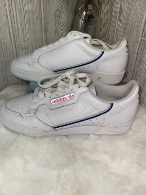 adidas 80’s Continental Shoes with Navy Stripe and Pink Logo thumbnail 5
