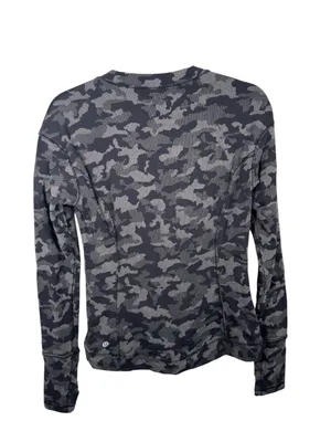 Lululemon Close to Crossing Long Sleeve Rulu‎ 8 Heritage Camo Black Gray thumbnail 4