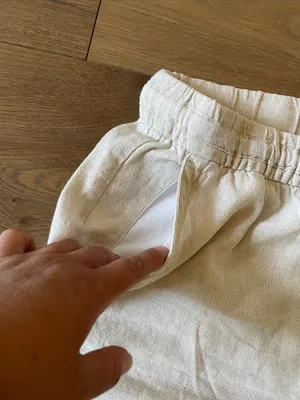Old Navy High-Rise Wide Leg Linen Blend Pants Size Medium In Flax Linen Color thumbnail 8