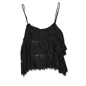The Kooples Sport Flower Relief Lace Cami Y2K Cropped Tank Floral Detail thumbnail 11