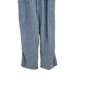 Athleta Cabo Linen‎ Wide Leg Pant Chambray Blue Size 0 thumbnail 6