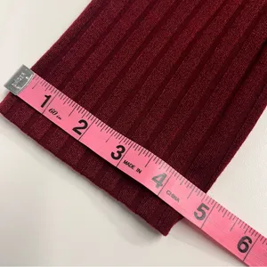 NWT Spao top Korean brand women’s ribbed shirt medium burgundy‎ top stretch thumbnail 7