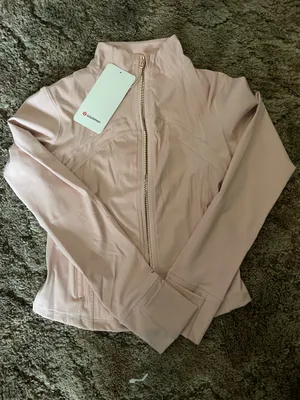 Pink Lululemon Women's Define Jacket, Gold Zipper, Size Medium thumbnail 1