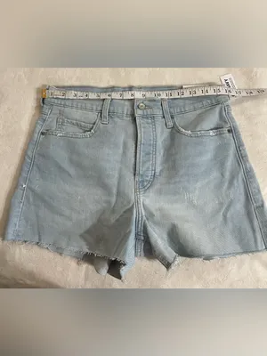 Old Navy Light Blue Denim Women’s High-Rise Shorts Size 6 NWT thumbnail 5