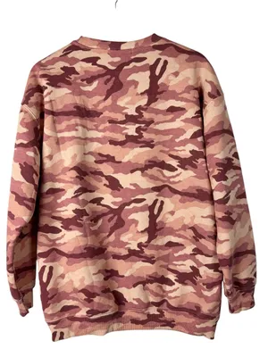Forever 21 Pink Camo Crewneck‎ Pullover Sweatshirt S thumbnail 2