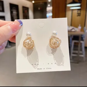 925 Silver Plated Pearl Earrings thumbnail 1