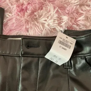 Abercrombie Faux Leather Pants High Rise‎ Trousers Straight Leg Black thumbnail 5