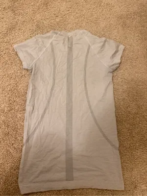lululemon athletica Striped Swiftly Tech in Black and White thumbnail 2