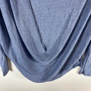 We The Free Free People Blue Draped‎ Slouchy Long Sleeve Top Womens Medium Boho thumbnail 3