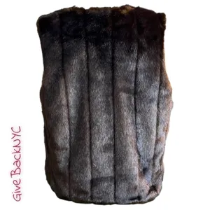 Dennis Basso 2pc Denim Jacket Faux Fur Vest Lining S thumbnail 6
