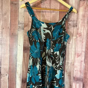 Believe Teal Floral And Animal Print Midi Dress Size‎ 8 thumbnail 6