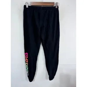 PINK Victoria's Secret Sweatpants Ombre Logo Leg Women's XS Black thumbnail 5