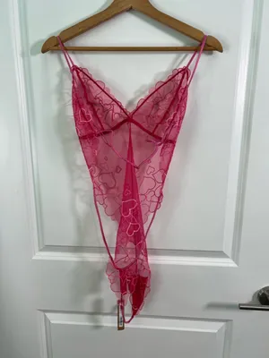 SKIMS NWOT Embroidered Tulle
Teddy - Punch Size XL‎ thumbnail 6