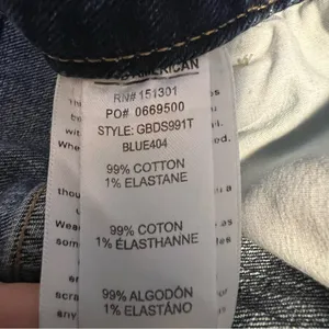 Good American Good Boy Double Slit Jeans 0/25 NWT High Rise BLUE404 Raw Hem thumbnail 10