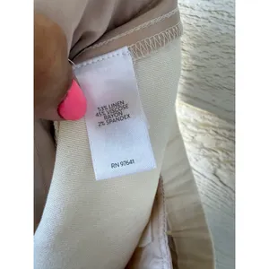 J.Jill Love Linen Cream Wide Leg Pleated Trousers High Rise Side‎ Zip Size XS thumbnail 6