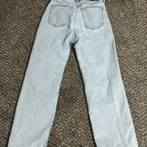 Abercrombie & Fitch Women's Light Blue Straight Leg Jeans thumbnail 3